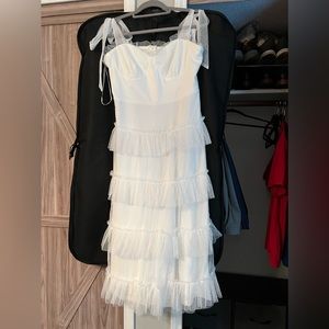 Lulu’s white Pock a Dock tier dress